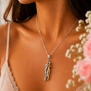 Colar De Abraço De Casal Simples Personalidade Criativa Duas Cores Cadeia De Colarinho Amor Eterno Folheado Ouro 18K
