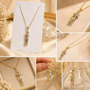 Colar De Abraço De Casal Simples Personalidade Criativa Duas Cores Cadeia De Colarinho Amor Eterno Folheado Ouro 18K
