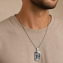 ￼Colar Cordão Corrente Gravação Foto Família Amor Avó Pai Mãe Casal Masculino Feminino Aço Inox