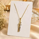 Colar De Abraço De Casal Simples Personalidade Criativa Duas Cores Cadeia De Colarinho Amor Eterno Folheado Ouro 18K