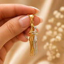 Colar De Abraço De Casal Simples Personalidade Criativa Duas Cores Cadeia De Colarinho Amor Eterno Folheado Ouro 18K