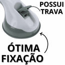 ￼Barra de Apoio para Banheiro com Ventosa e Trava Reforçada