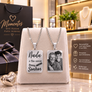￼ Colar Cordão Corrente Gravação Foto Família Amor Avó Pai Mãe Casal Masculino Feminino Aço Inox