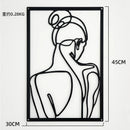 Painel Decorativo Feminino Vazado em Metal – Arte de Parede Moderna para Casa