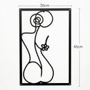 Painel Decorativo Feminino Vazado em Metal – Arte de Parede Moderna para Casa