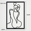 Painel Decorativo Feminino Vazado em Metal – Arte de Parede Moderna para Casa