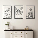 Painel Decorativo Feminino Vazado em Metal – Arte de Parede Moderna para Casa
