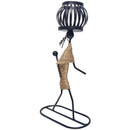 Castiçal Escultura Abstrata Nórdica – Porta-Vela de Metal Artesanal para Decoração Moderna
