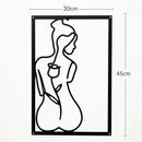 Painel Decorativo Feminino Vazado em Metal – Arte de Parede Moderna para Casa