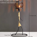 Castiçal Escultura Abstrata Nórdica – Porta-Vela de Metal Artesanal para Decoração Moderna