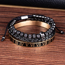Bracelete caveira banhado a rodio negro