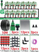 Kit de Irrigação por Gotejamento Automático com Bicos para Lavoura, Bonsai, Plantas, Flores, Vegetais e Estufas