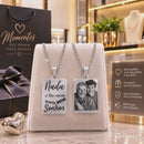 ￼ Colar Cordão Corrente Gravação Foto Família Amor Avó Pai Mãe Casal Masculino Feminino Aço Inox
