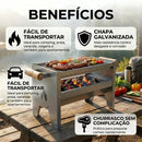 Churrasqueira Galvanizada Compacta Portátil FORGE GRILL Prateada (50% OFF)